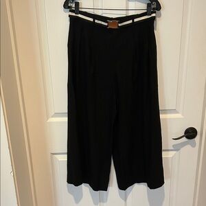 Alice + Olivia Black Wide-Leg Trousers
